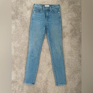 Madewell 10” High Rise skinny jeans size 25